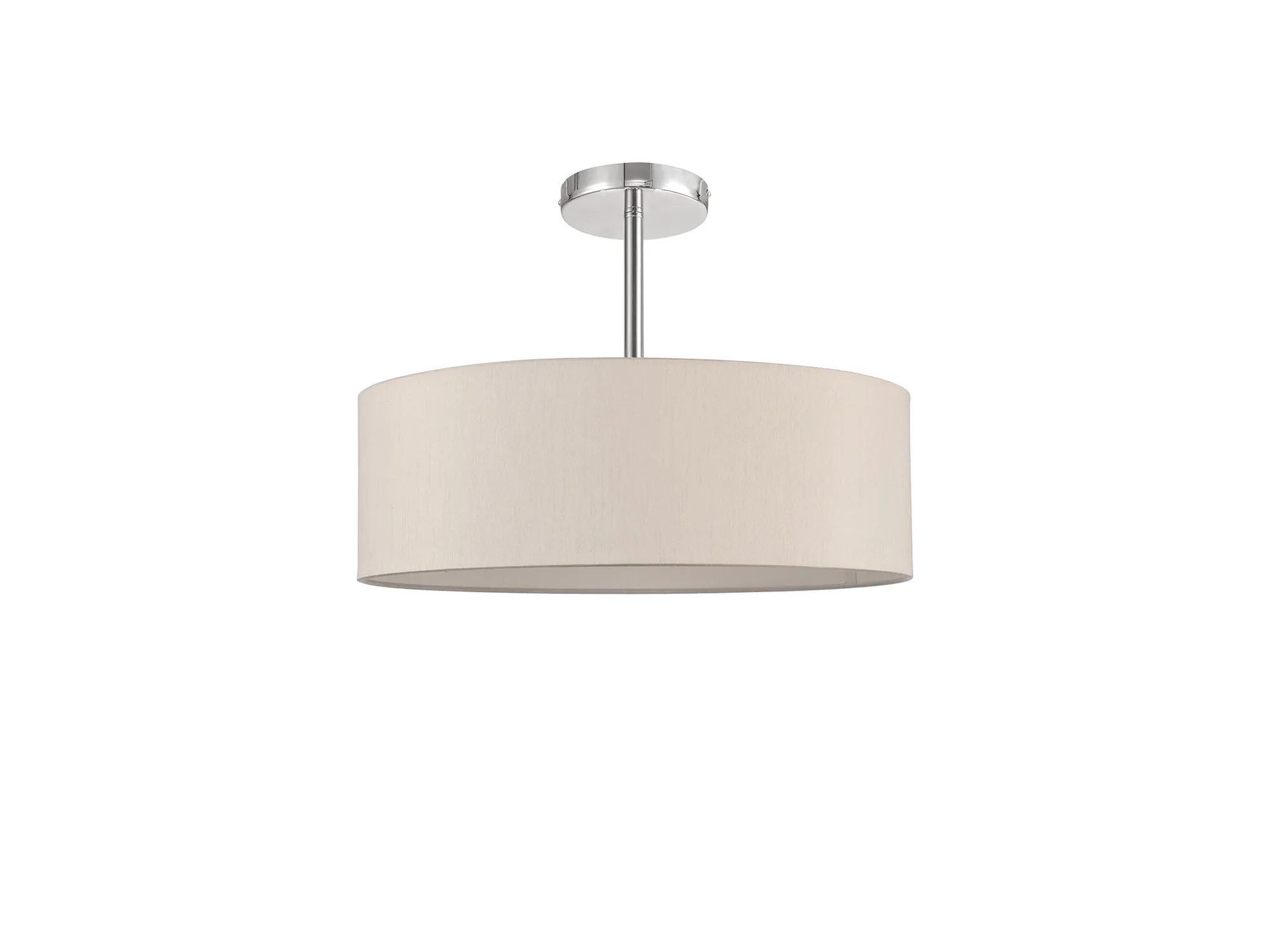 Baymont 45cm Semi Flush 5 Light Polished Chrome, Nude Beige DK0723  Deco Baymont CH NU